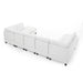 GFD Home - U shape Modular Sectional Sofa，DIY Combination，includes Two Single Chair ，Two Corner and Two Ottoman，Ivory Chenille - GreatFurnitureDeal