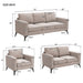 GFD Home -[VIDEO provided] [New]Modern 3-Piece Sofa Sets with Sturdy Metal Legs,Chenille Upholstered Couches Sets Including 3-Seat Sofa, Loveseat and Single Chair for Living Room Furniture Set (1+2+3 Seat) - GreatFurnitureDeal