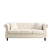 GFD Home -[Video] 3+1 Combination of Chesterfield sofa and chair, Beige Velvet, two pillows for living room, bedroom, office, apartment. - GreatFurnitureDeal