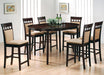 Coaster Furniture - Rich Cappuccino Counter Height Stool w/Upholstered Back Set of 2 - 100219