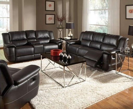 Coaster Furniture - Lee 3 Piece Motion Recliner Living Room Set in Black - 601061-S3 - GreatFurnitureDeal