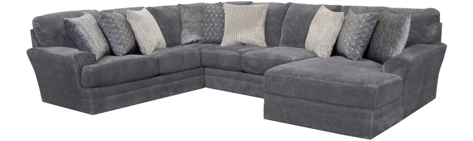 Jackson Furniture - Mammoth 3 Piece Sectional in Smoke - 4376-62