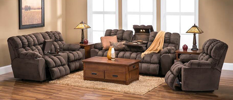 Franklin Furniture - Brayden 3 Piece Reclining Living Room Set - 44039-44034-7511-ALIBABA UMBER