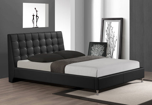 Myco Furniture - Belle Black Queen Platform Bed - 2950Q-BK - GreatFurnitureDeal