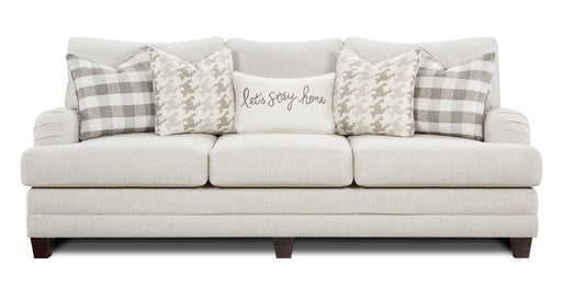 Southern Home Furnishings - Basic Wool Sofa in Off White - 4480 Basic Wool Sofa - GreatFurnitureDeal
