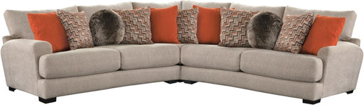 Jackson Furniture - Ava 3 Piece Sectional Sofa with w/USB in Cashew - 4498-93-94-59-CASHEW