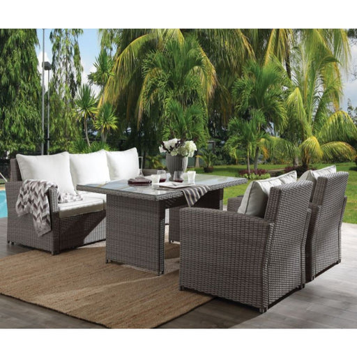 Acme Furniture - Tahan 4Pc Patio Set in Gray - 45070 - GreatFurnitureDeal