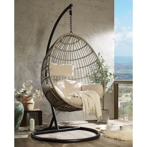 Acme Furniture - Vasant Patio Swing Chair with Stand - 45082 - GreatFurnitureDeal