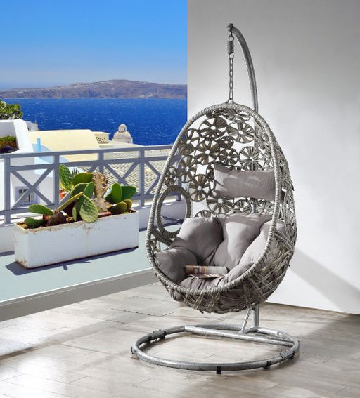 Acme Furniture - Sigar Patio Hanging Chair with Stand - 45107 - GreatFurnitureDeal