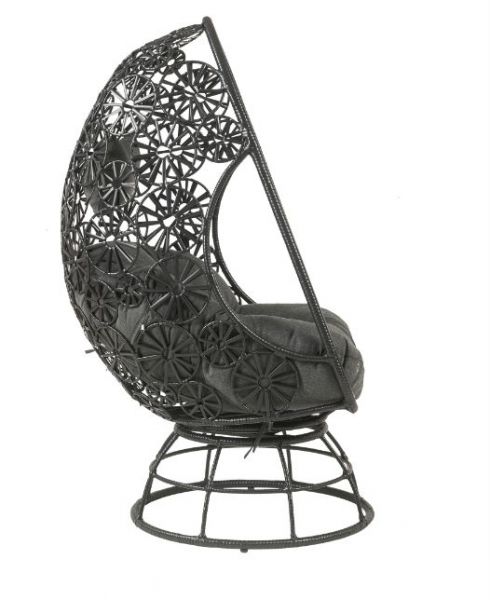 Acme Furniture - Hikre Patio Lounge Chair & Side Table in Charcoal - 45113 - GreatFurnitureDeal