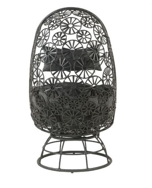 Acme Furniture - Hikre Patio Lounge Chair & Side Table in Charcoal - 45113