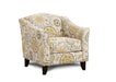 Southern Home Furnishings - Romero Sterling Accent Chair - 452 Alpenrose Daisy - GreatFurnitureDeal