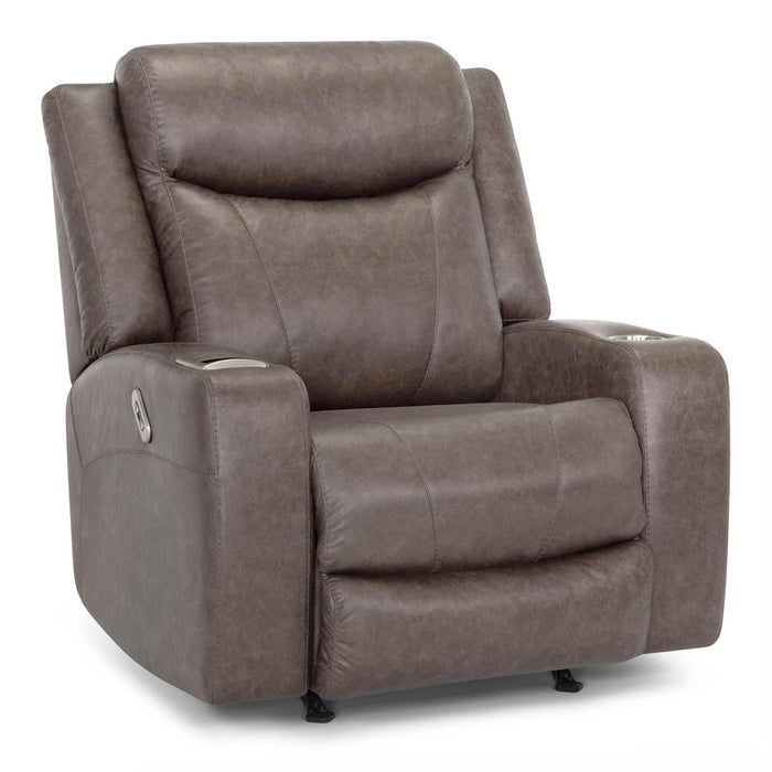 Franklin Furniture - 4541 Edison Power Rocker Recliner w-Wireless Charging Slot, Cupholder & USB in Holster Cappuccino - 4541 CAPPUCCINO - GreatFurnitureDeal