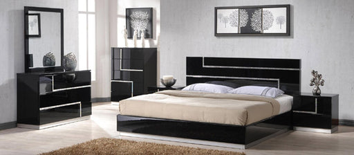 J&M Furniture - Lucca Black Lacquer 5 Piece Queen Platform Bedroom Set - 17685-Q-5SET - GreatFurnitureDeal