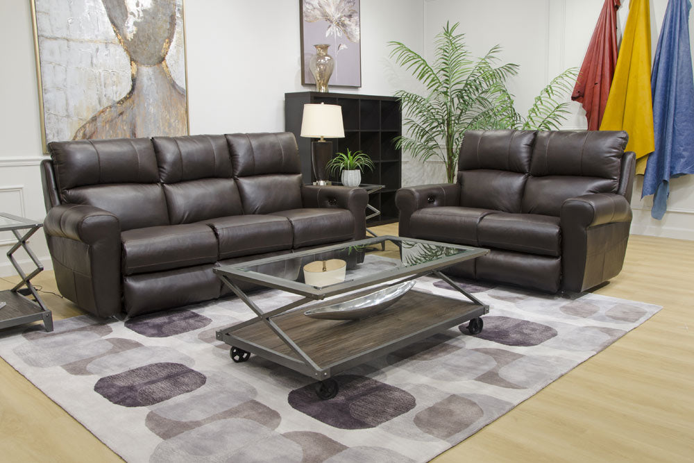 Catnapper - Torretta 3 Piece Power Lay Flat Reclining Living Room Set in Chocolate - 64571-72-70-CHOCOLATE