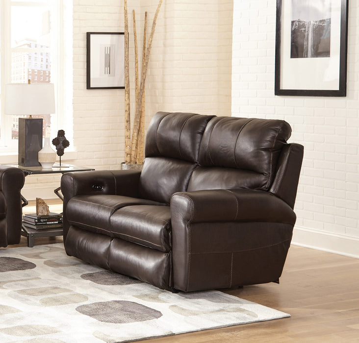 Catnapper - Torretta 2 Piece Power Lay Flat Reclining Sofa Set in Chocolate - 64571-72-CHOCOLATE - GreatFurnitureDeal