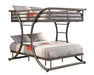 Coaster Furniture - Gunmetal Full over Full Bunk Bed - 460078 - GreatFurnitureDeal