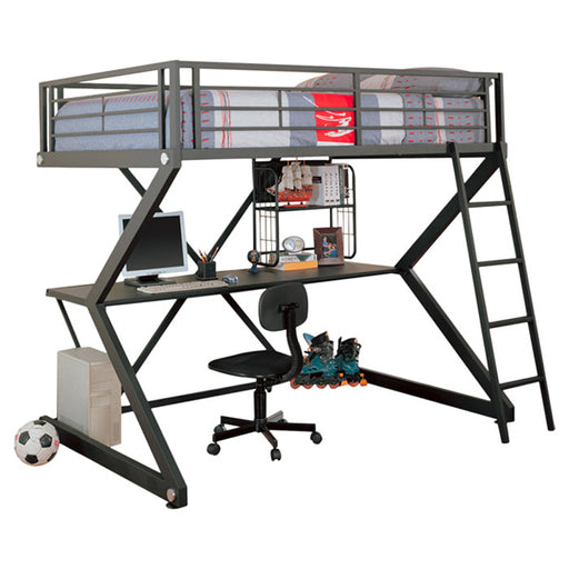 Coaster Furniture - Anchorage Matte Black Loft Bed - 460092