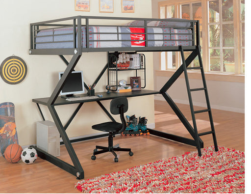 Coaster Furniture - Anchorage Matte Black Loft Bed - 460092 - GreatFurnitureDeal