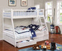 Coaster Furniture - Ashton White Twin and Full Bunk Bed - 460180 - GreatFurnitureDeal
