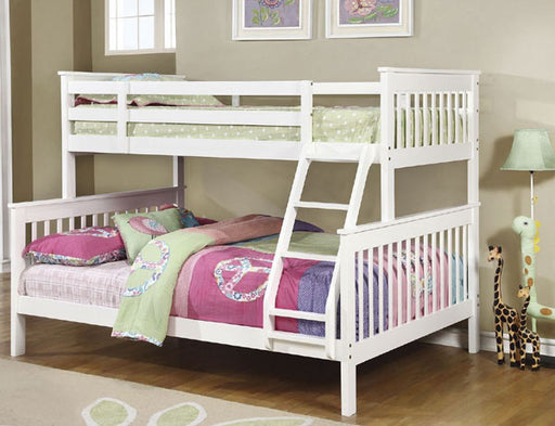 Coaster Furniture - White Twin over Full Bunk Bed - 460260 - GreatFurnitureDeal