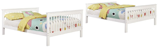 Coaster Furniture - White Full over Full Bunk Bed - 460360 - GreatFurnitureDeal