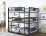 Coaster Furniture - Rogen Gunmetal Full Triple Bunk Bed - 460394F - GreatFurnitureDeal