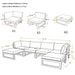 GFD Home - Outdoor sofa 4 pieces+2 ottomans - GreatFurnitureDeal