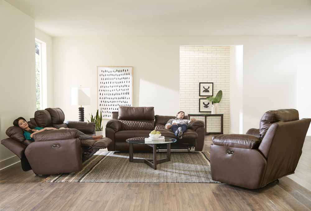 Catnapper - Sorrento 3 Piece Power Lay Flat Reclining Living Room Set in kola - 64721-729-720-KOLA