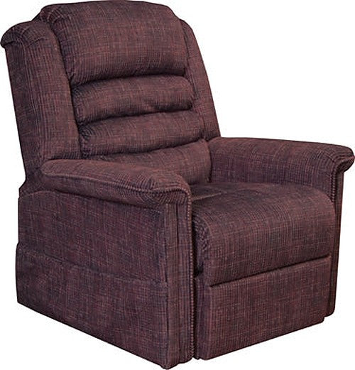Catnapper - Soother Power Lift Full Lay-Out Chaise Recliner w-Heat & Massage in Wine - 4825-WINE - GreatFurnitureDeal