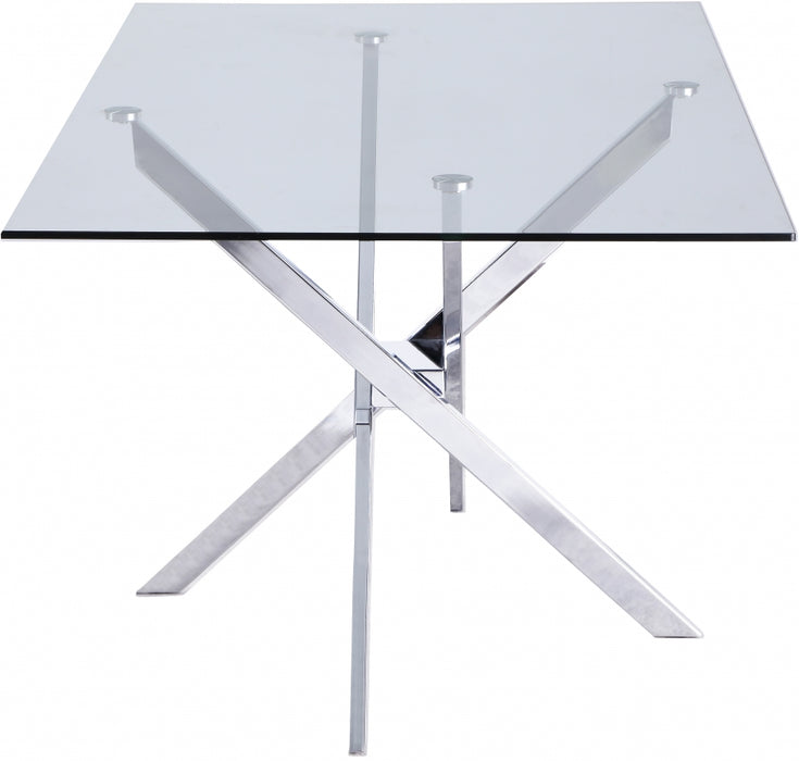 Meridian Furniture - Xander Dining Table in Chrome - 901-T