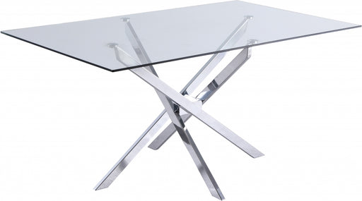 Meridian Furniture - Xander Dining Table in Chrome - 901-T - GreatFurnitureDeal