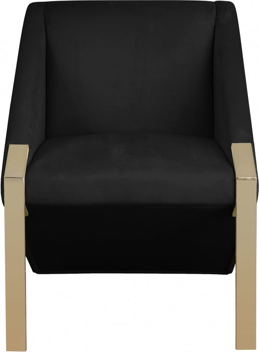 Meridian Furniture - Rivet Accent Chair in Black - 593Black - GreatFurnitureDeal