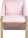 Meridian Furniture - Rivet Accent Chair in Pink - 593Pink - GreatFurnitureDeal