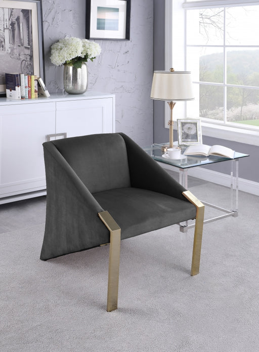 Meridian Furniture - Rivet Accent Chair in Grey - 593Grey - GreatFurnitureDeal