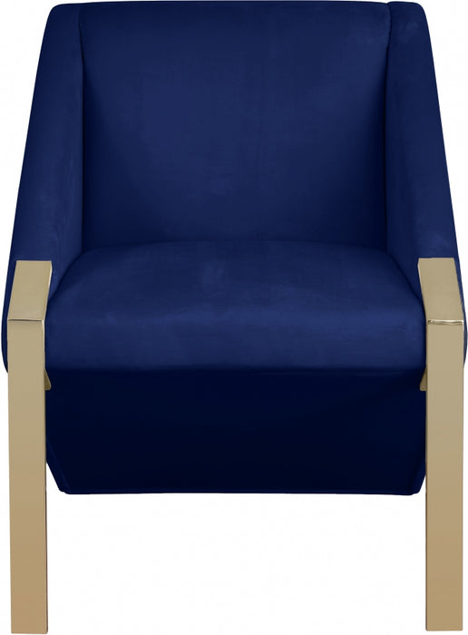 Meridian Furniture - Rivet Accent Chair in Navy - 593Navy - GreatFurnitureDeal