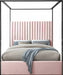 Meridian Furniture - Jax Velvet Queen Bed in Pink - JaxPink-Q - GreatFurnitureDeal