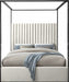 Meridian Furniture - Jax Velvet King Bed in Cream - JaxCream-K - GreatFurnitureDeal
