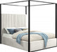 Meridian Furniture - Jax Velvet King Bed in Cream - JaxCream-K - GreatFurnitureDeal