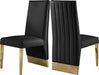 Meridian Furniture - Porsha Faux Leather Dining Chair Set of 2 in Black - 749Black-C - GreatFurnitureDeal