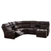 GFD Home - SECTIONAL MOTION SOFA BRWON - GreatFurnitureDeal