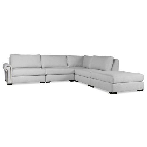 Nativa Interiors - Sylviane Modular L-Shaped Sectional Left Arm Facing With Ottoman Charcoal - SEC-SYLV-DP-AR2-5PC-PF-CHARCOAL - GreatFurnitureDeal