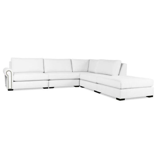 Nativa Interiors - Sylviane Modular L-Shaped Sectional Left Arm Facing 121" With Ottoman Off White - SEC-SYLV-CL-AR2-5PC-PF-WHITE - GreatFurnitureDeal