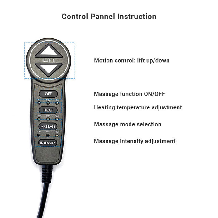 Catnapper Furniture - Lift Chair Replacement Remote Hand Control with Massage and Heat - 54857