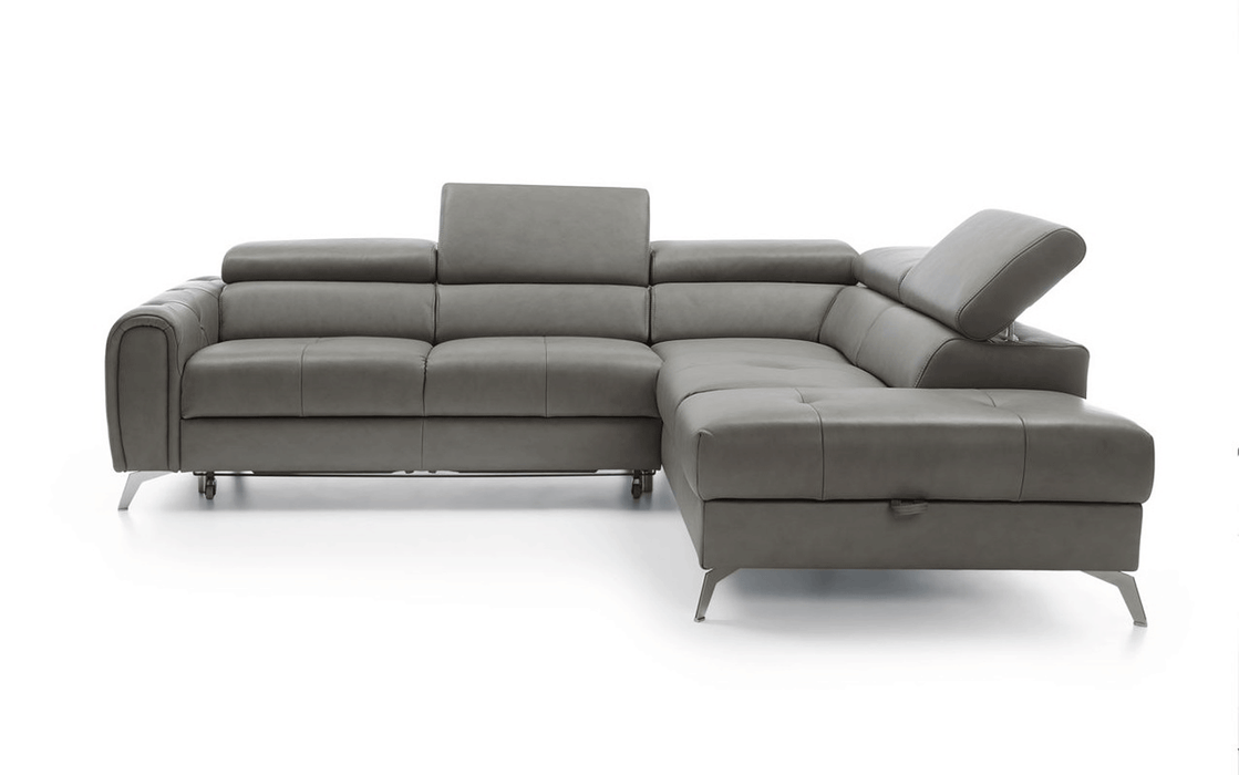 ESF Furniture - Camelia Sectional Sofa w/Bed and Storage in grey - CAMELIASECTIONALRIGHT - GreatFurnitureDeal