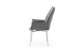 ESF Furniture - 9087 Dining Table Dark grey with 1218 swivel dark grey chair 7 Piece Dining Room Set - 9087TABLEDARKGREY-1218-7SET - GreatFurnitureDeal