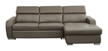 ESF Furniture - 1822 Sectional Sofa Right w/Bed in Grayish Brown Taupe - 1822SECTIONALRIGHT - GreatFurnitureDeal