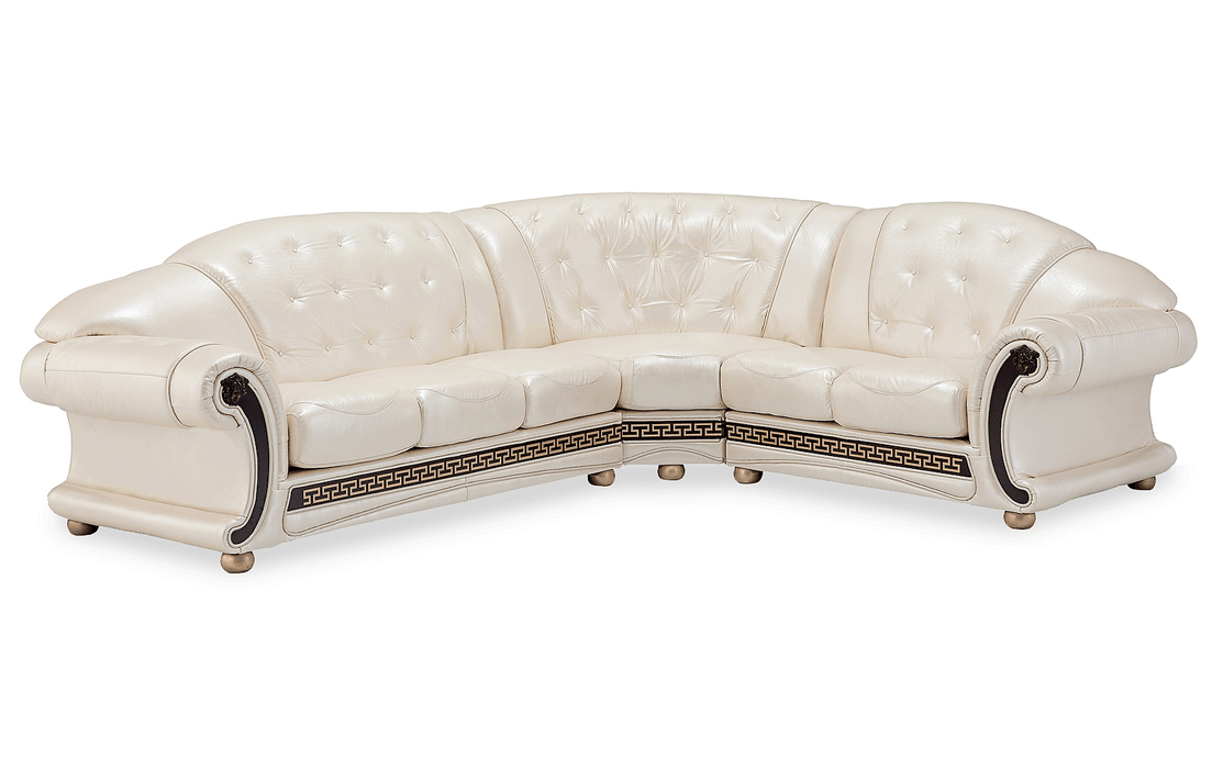 ESF Furniture - Apolo Sectional in Pearl - APOLOSECT-RIGHTPEARL