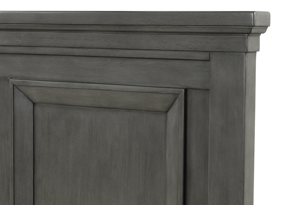 GFD Home - Hamilton Queen 5-N Piece Storage Bedroom Set in Gray made with Engineered Wood - GreatFurnitureDeal