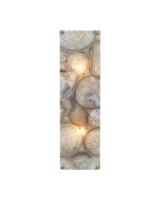 Jamie Young Company - Adeline Rectangle Wall Sconce in Agate Resin & Antique Brass - 4ADEL-RECTAB